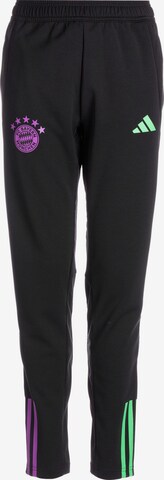 ADIDAS PERFORMANCE Regular Workout Pants 'FC Bayern München Tiro 23 ' in Black: front