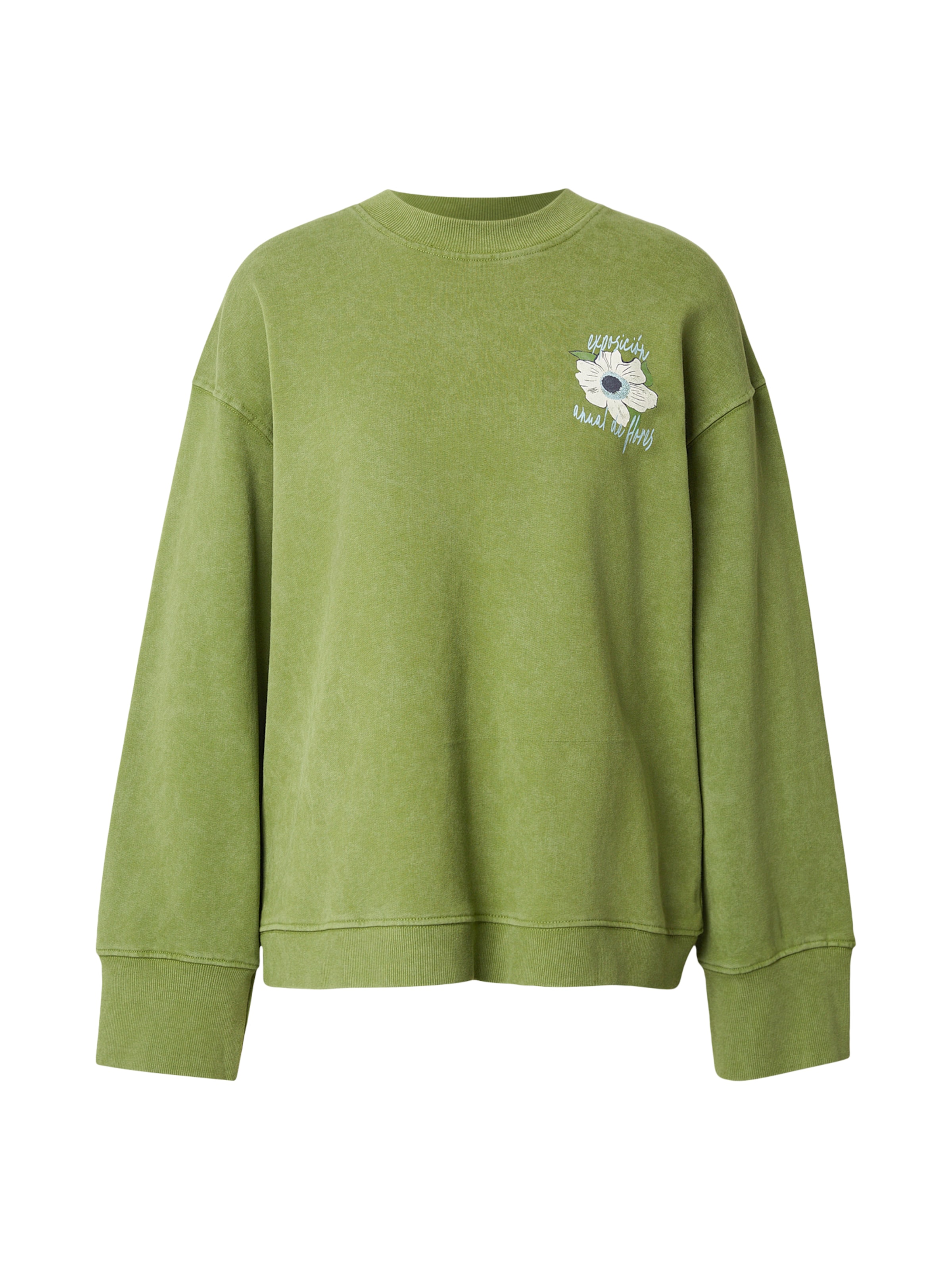 TOPSHOP Mikina 'DUMA' – zelená: přední strana