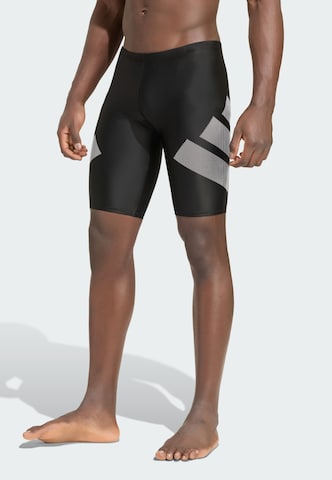 ADIDAS PERFORMANCE - Calções de banho desportivos 'Big Bars' em preto: frente