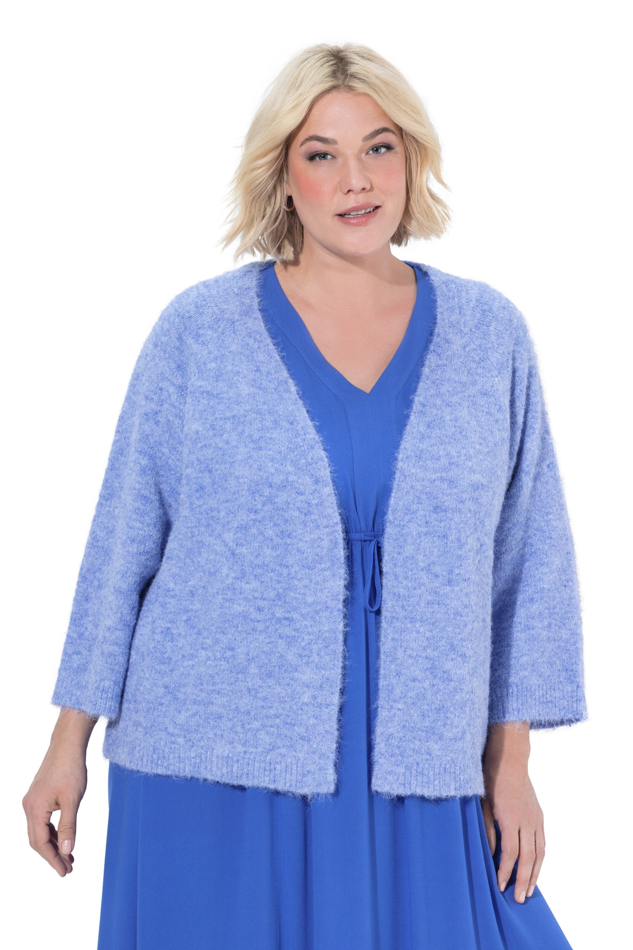 Ulla Popken Strickjacke in Blau: Vorderseite