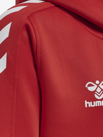 Hummel Athletic Zip-Up Hoodie 'Core XK' in Red