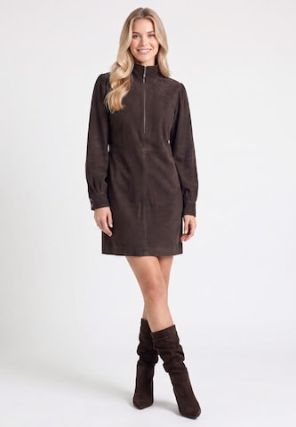 DreiMaster PREMIUM Kleid in Braun