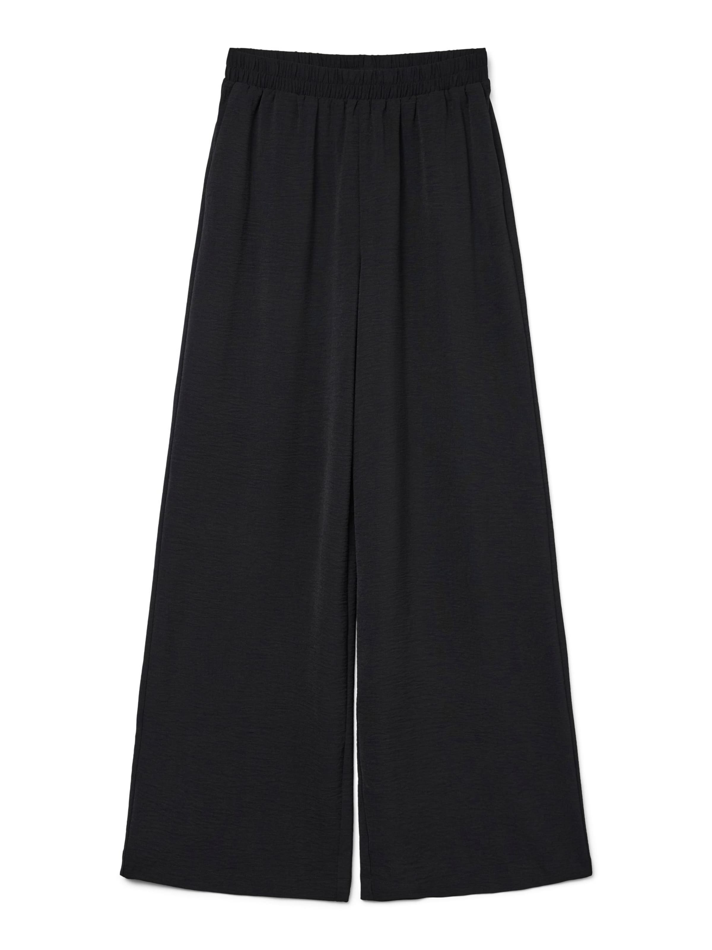 VERO MODA Wide Leg Hose in Schwarz: Vorderseite