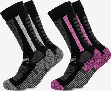 Chaussettes de sport 'Ski Charlie' Occulto en gris : devant