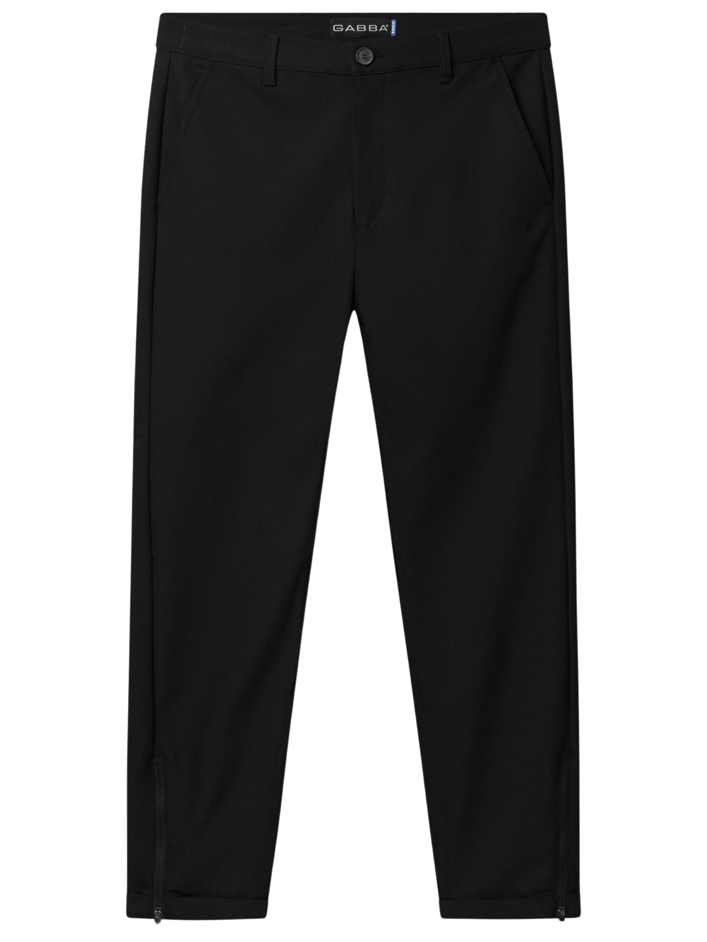 GABBA Chino ' Pisa ' in Zwart: voorkant