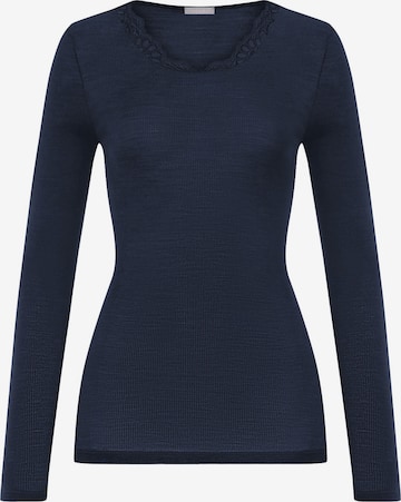 T-shirt ' Woolen Lace ' Hanro en bleu : devant