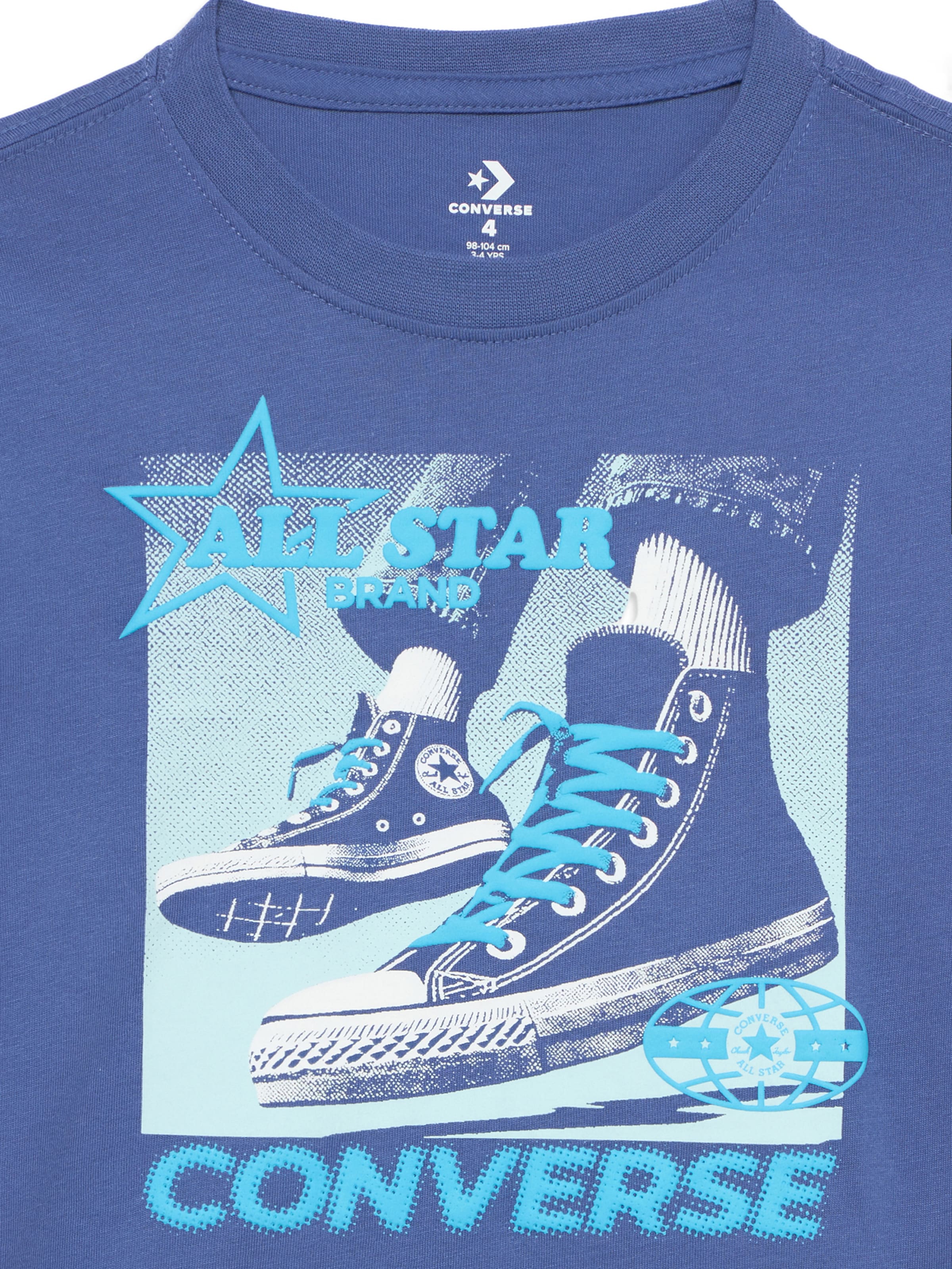 CONVERSE Póló 'CNVB PHOTO REAL SNKR' - kék