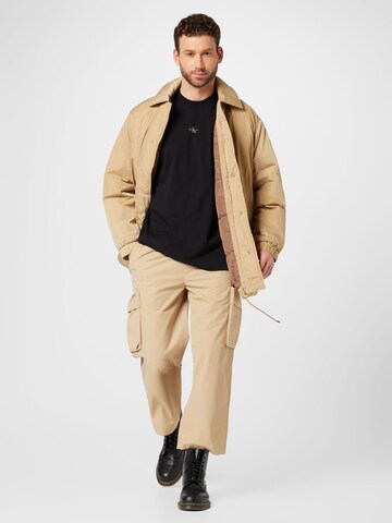 Calvin Klein Jeans Loosefit Cargobyxa i beige