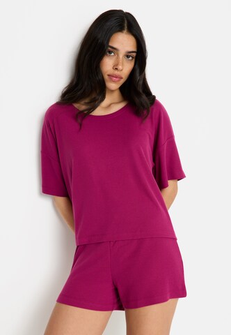 LSCN by LASCANA Short Pajama Set in Red: front