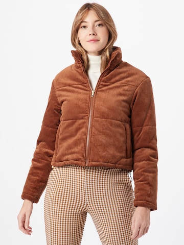 Urban Classics Between-Season Jacket in Brown: front