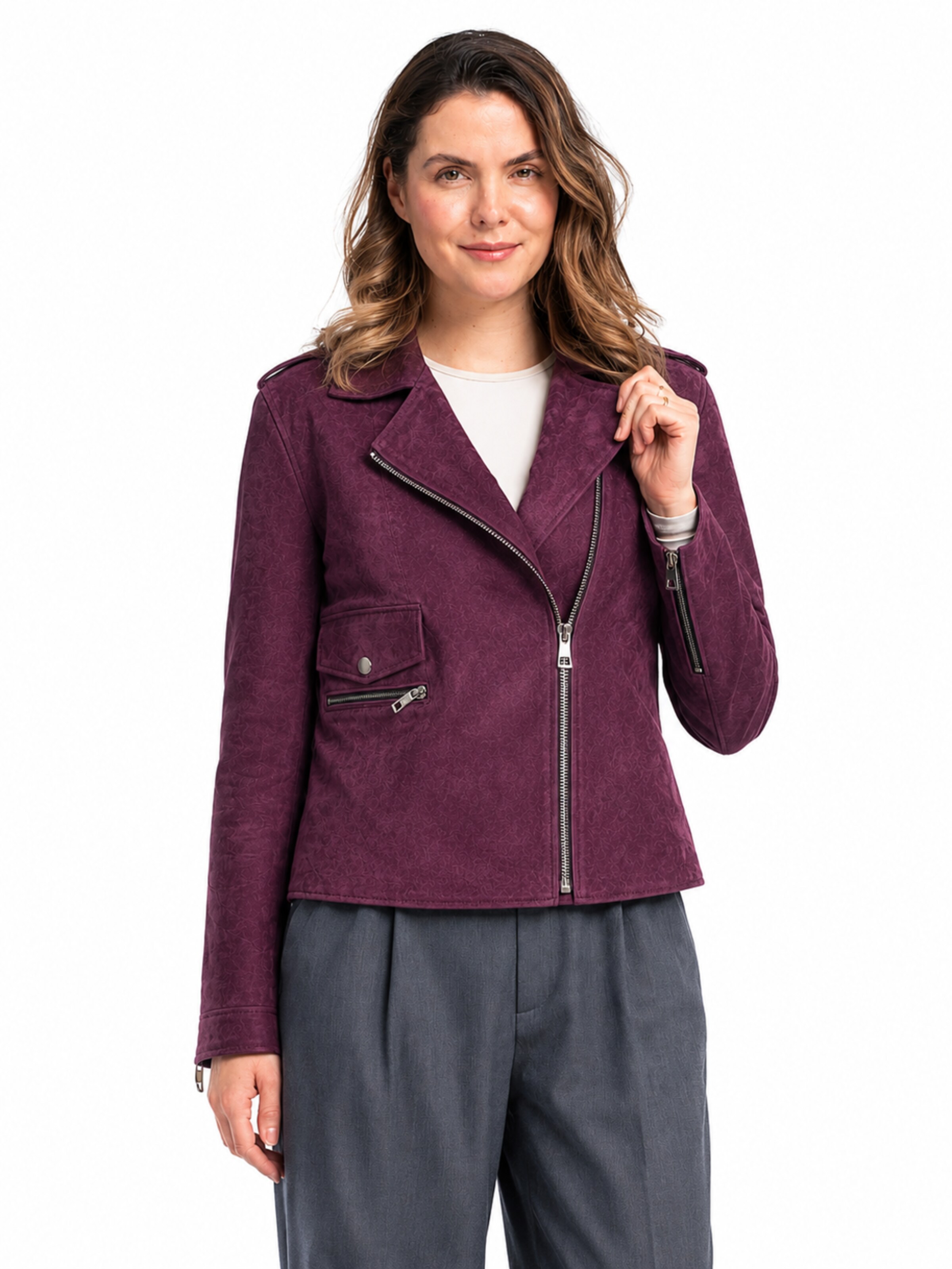 Mouflon Between-Season Jacket 'Jenny' in Red: front