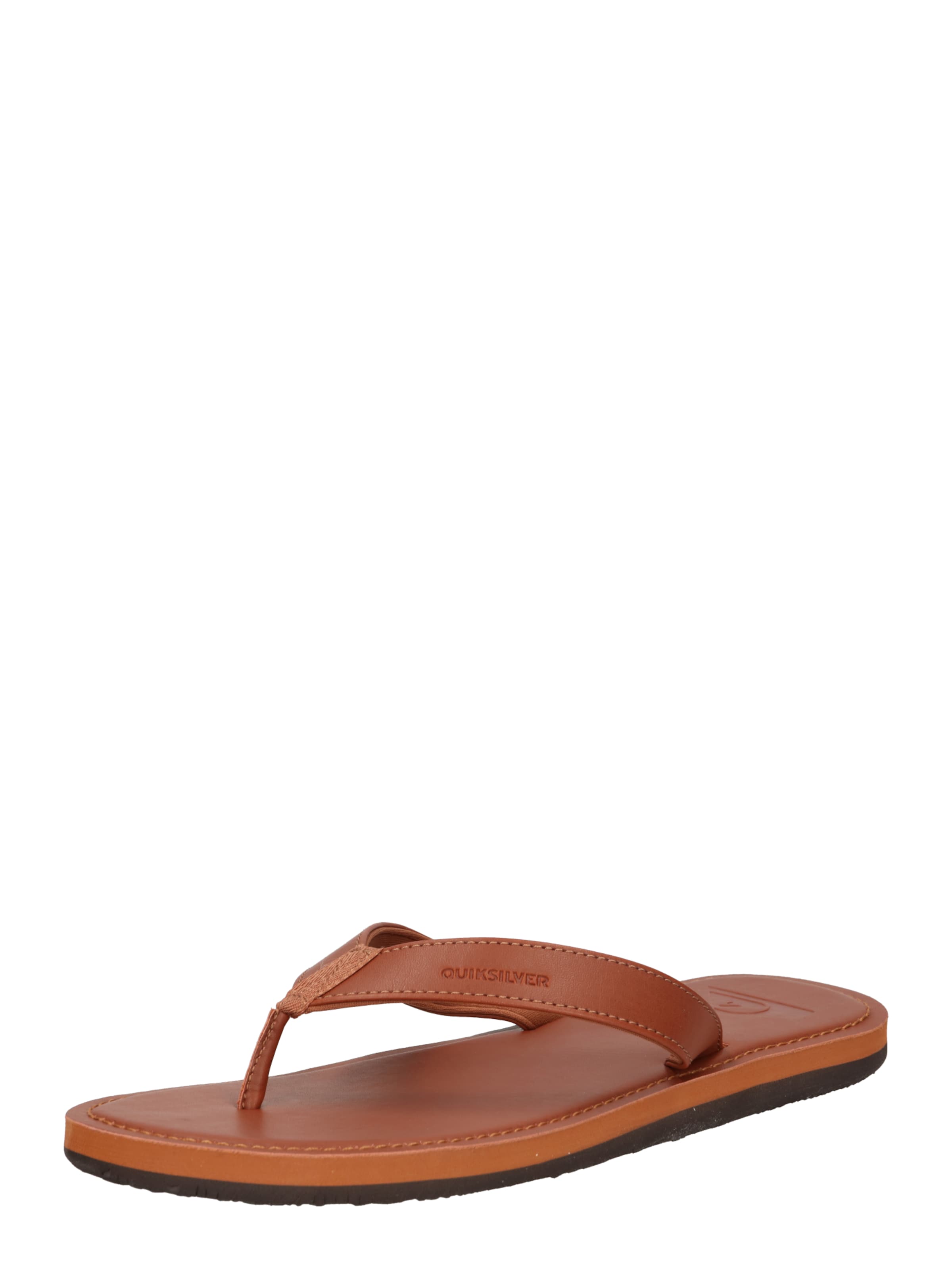 Tongs 'Molokai II' QUIKSILVER en marron : devant