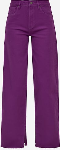 Wide Leg Jean 'Catie' QS en violet : devant