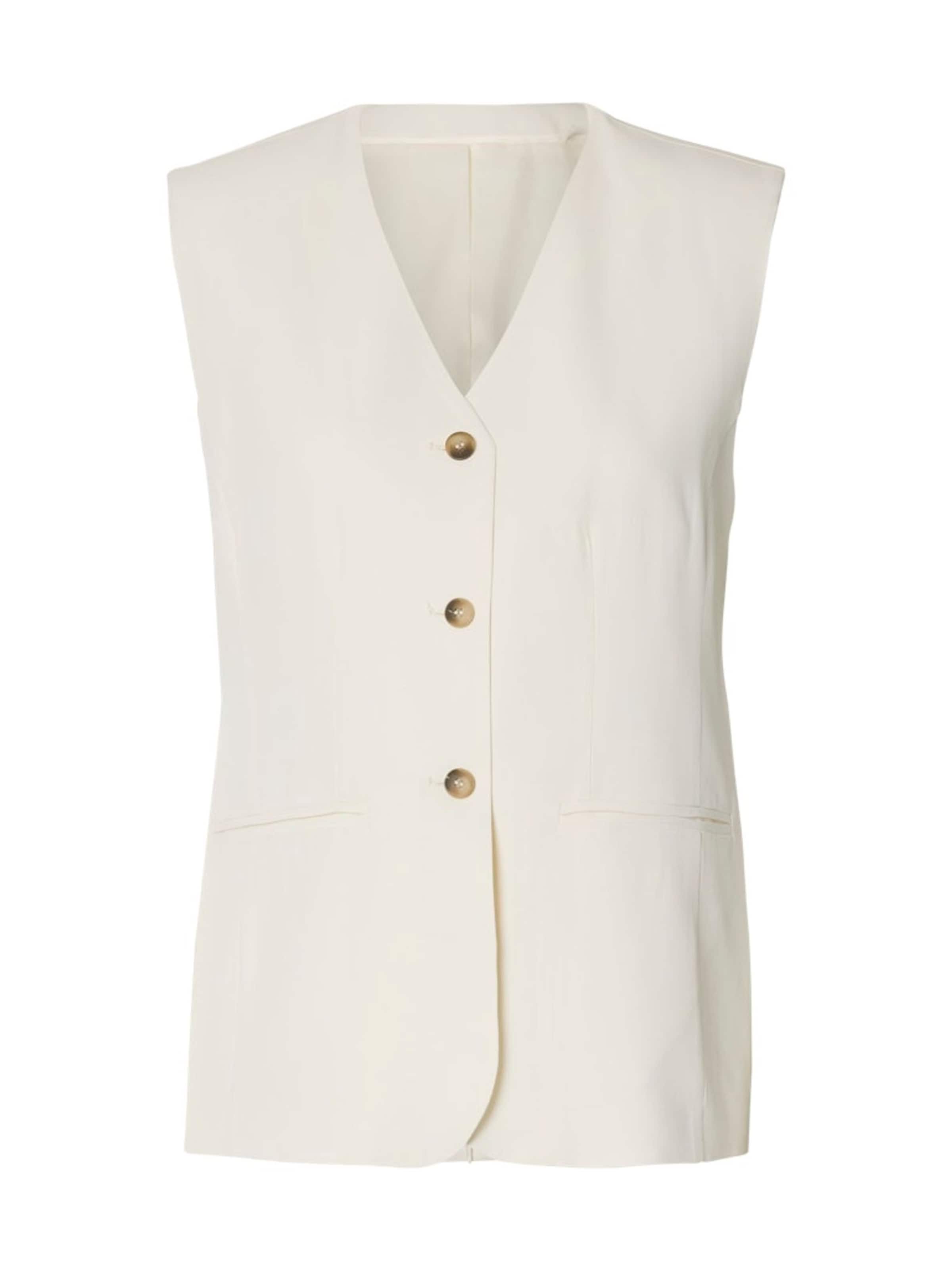 SELECTED FEMME Weste 'SLFELLIE'‌ in Weiß: Vorderseite