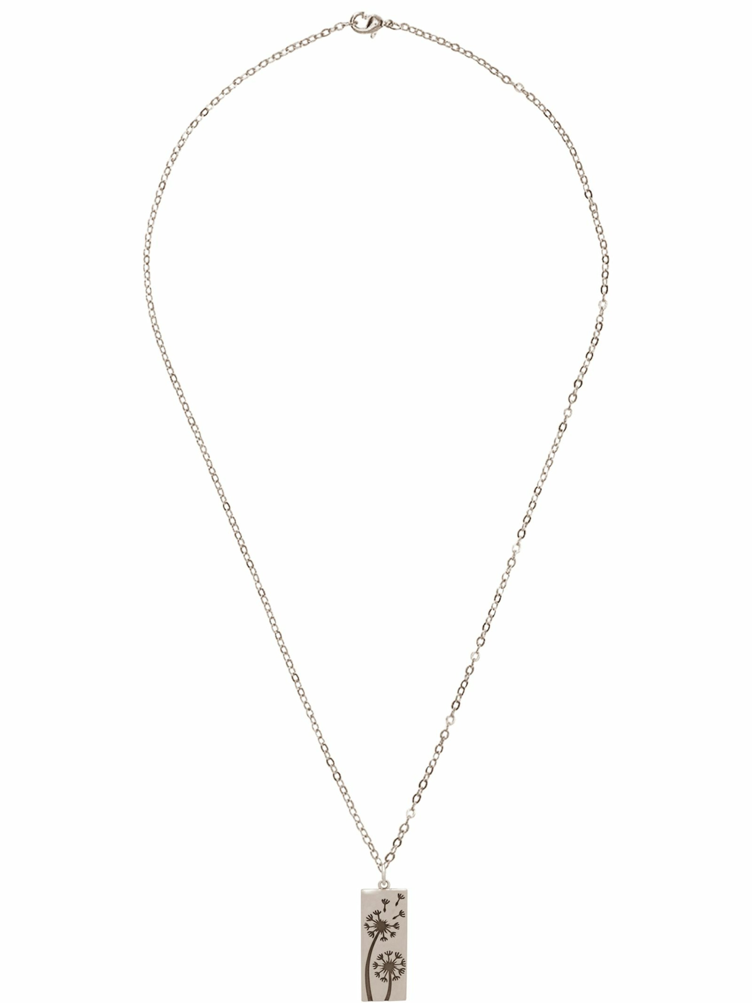 Gemshine Kette 'Löwenzahn' in Silber: Vorderseite