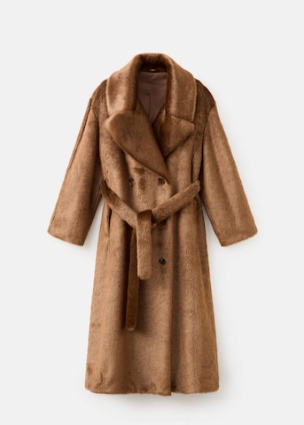 MANGO Winter Coat in Brown