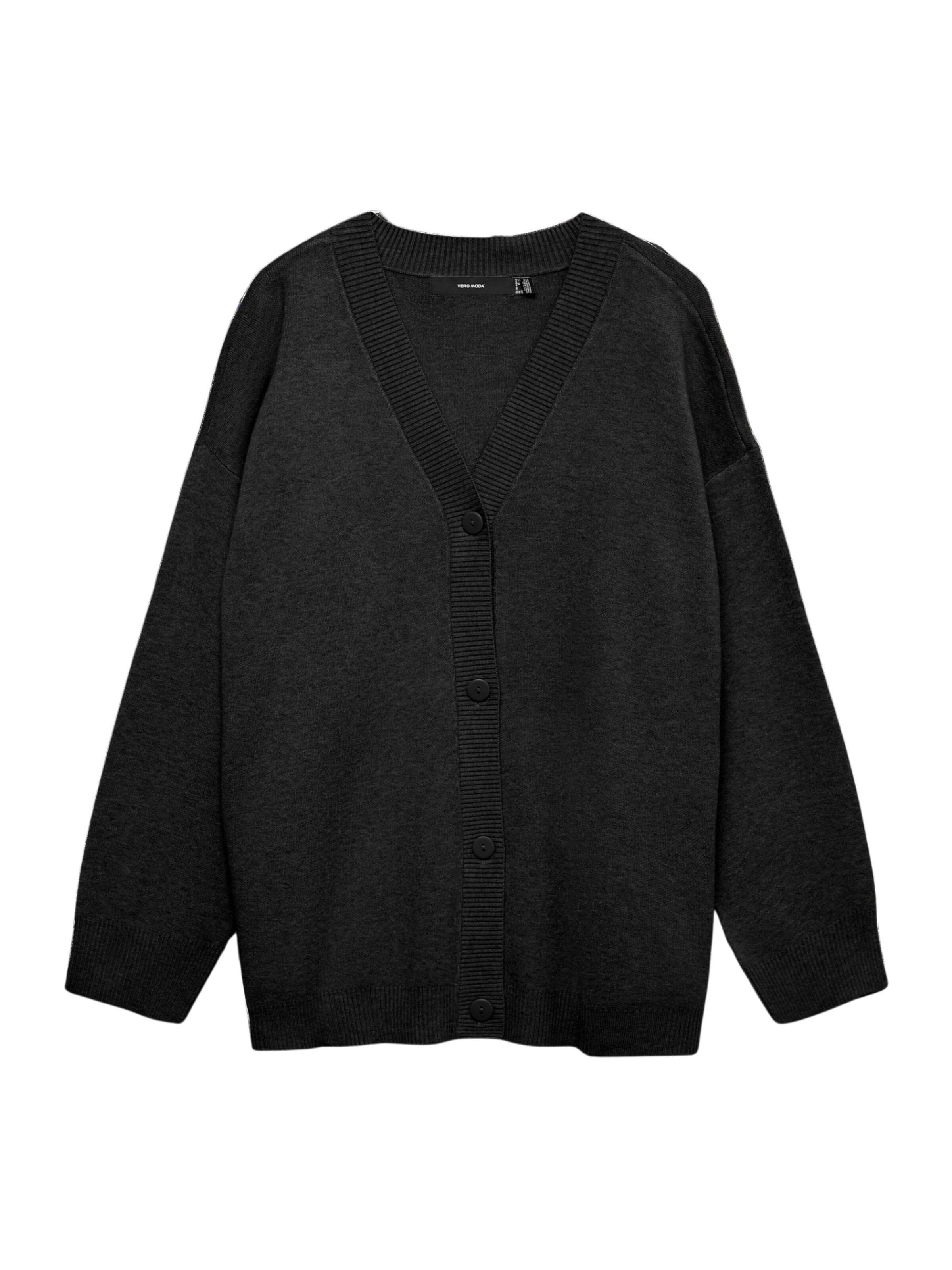 Cardigan oversize Vero Moda Curve en noir : devant