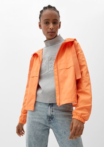 QS Between-season jacket in Orange: front