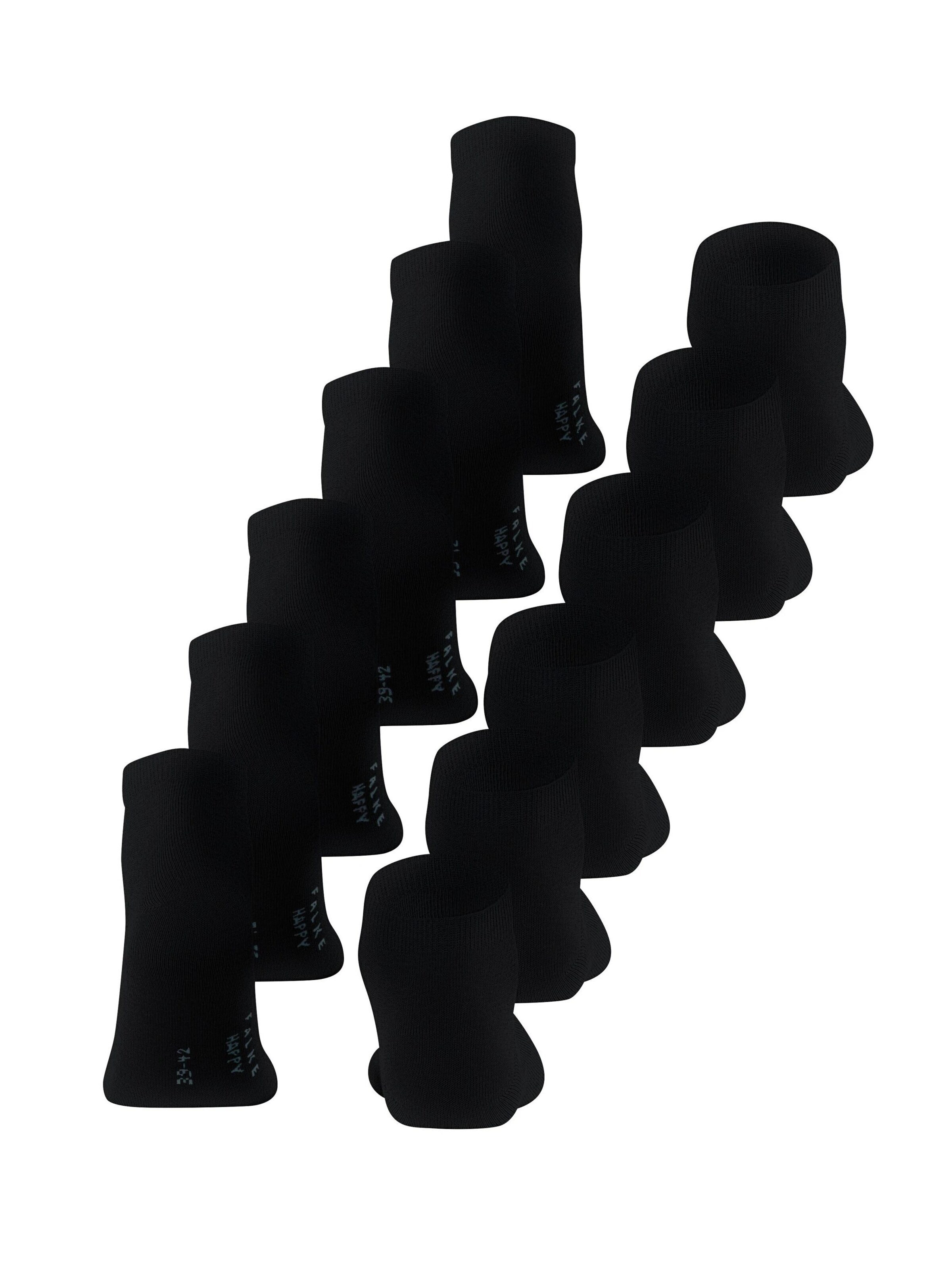 FALKE Socks 'Happy 6-Pack' in Black