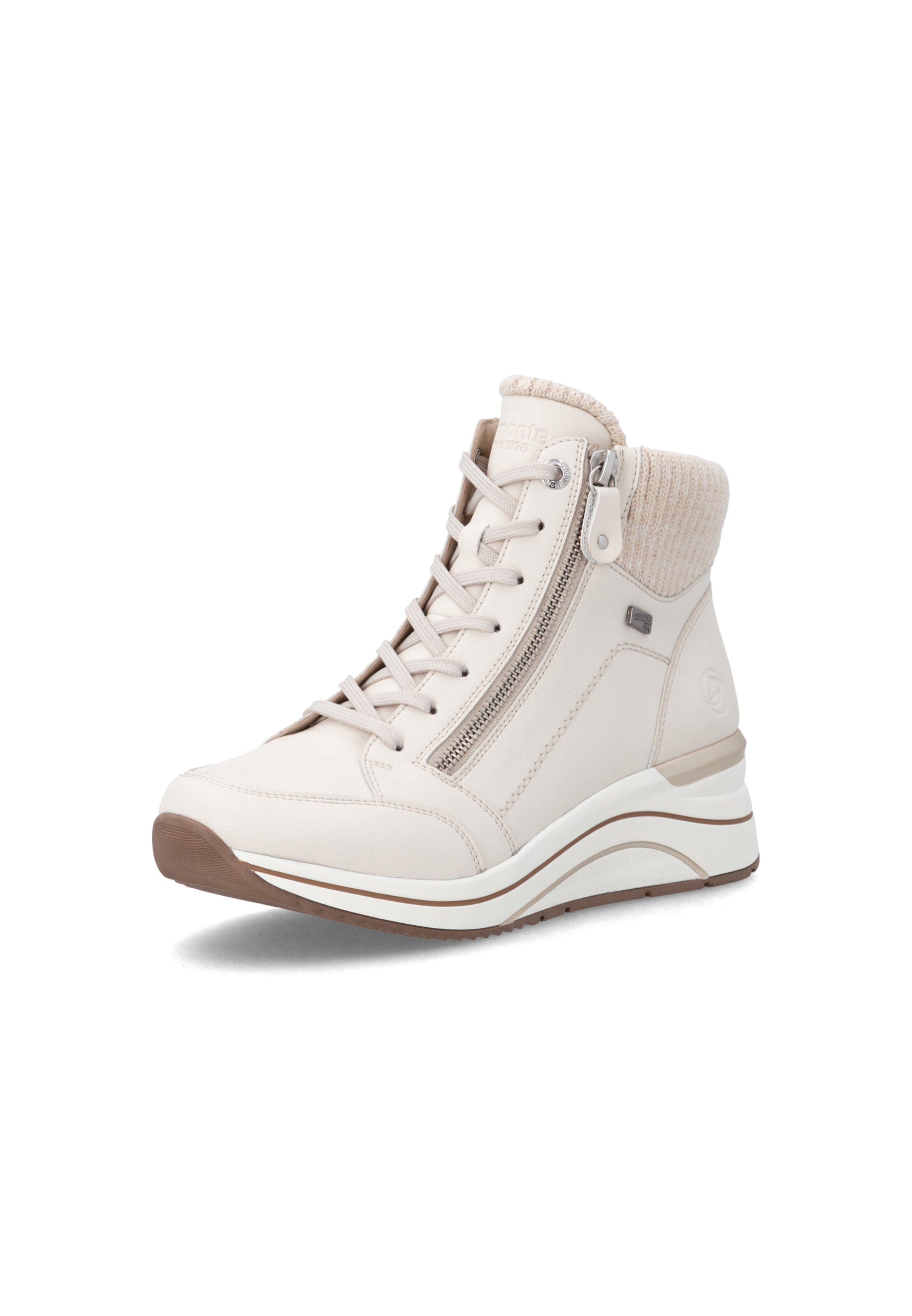 Bottines à lacets REMONTE en beige : devant