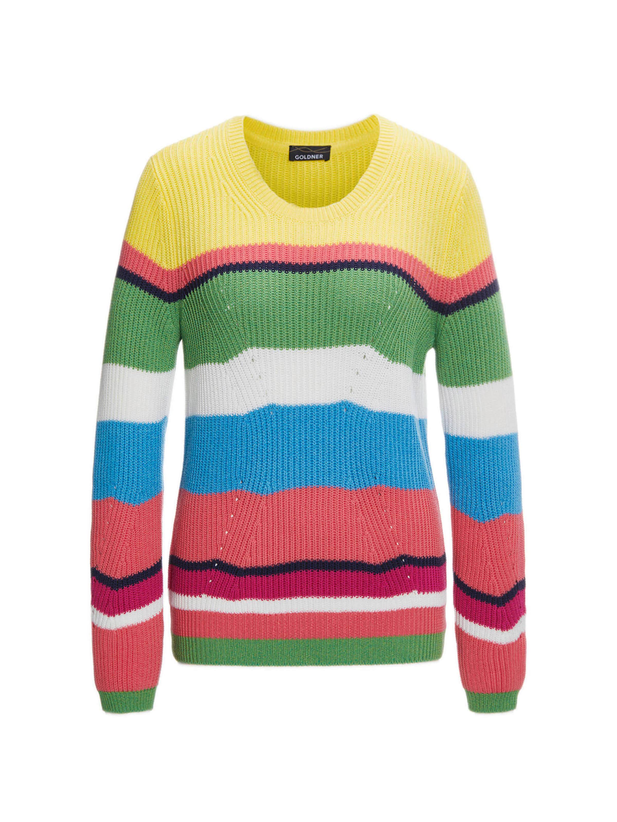 Goldner Pullover in Mischfarben: Vorderseite