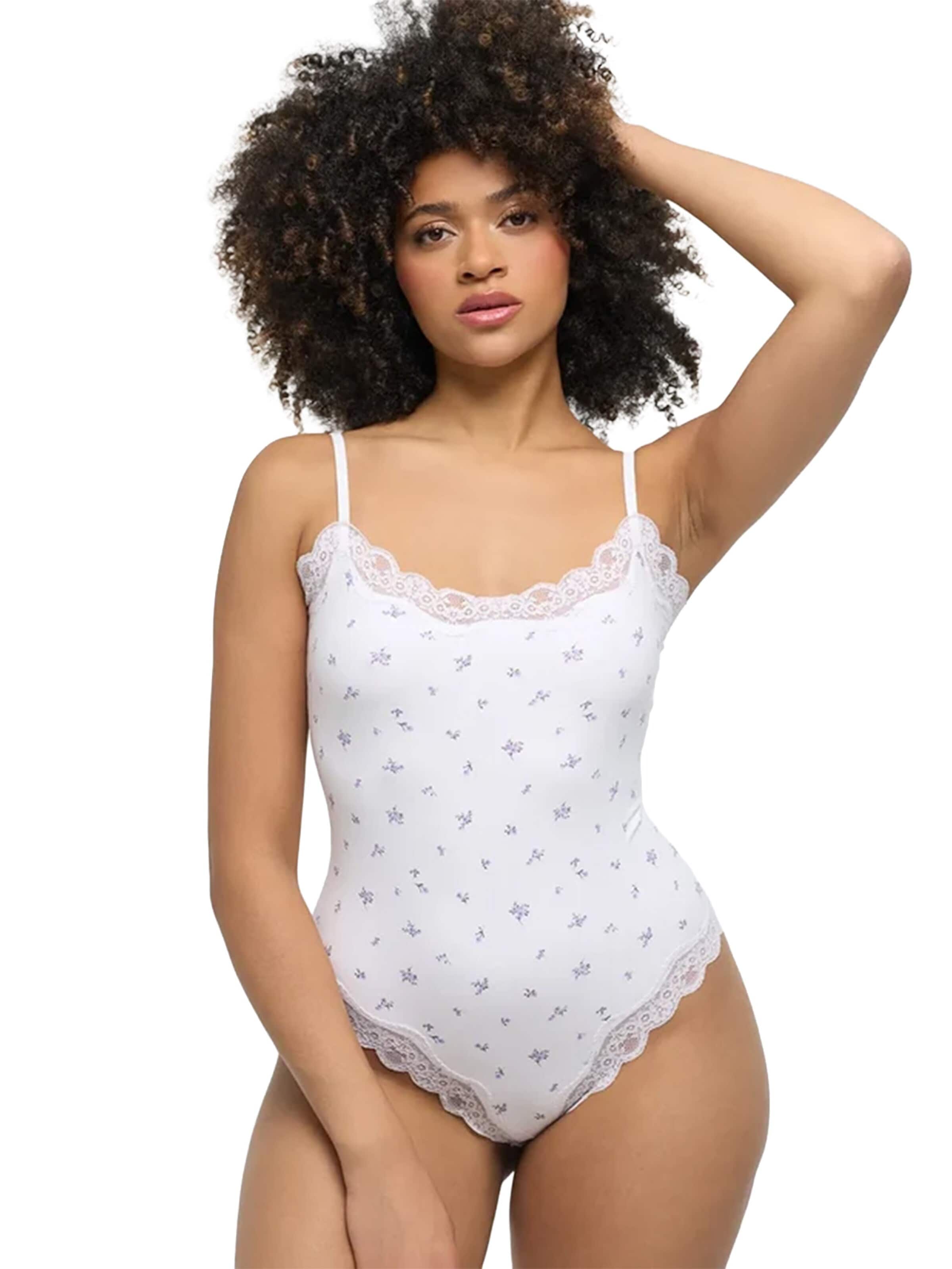 cfab Bodysuit 'Bodysuit String mit Lace' in White