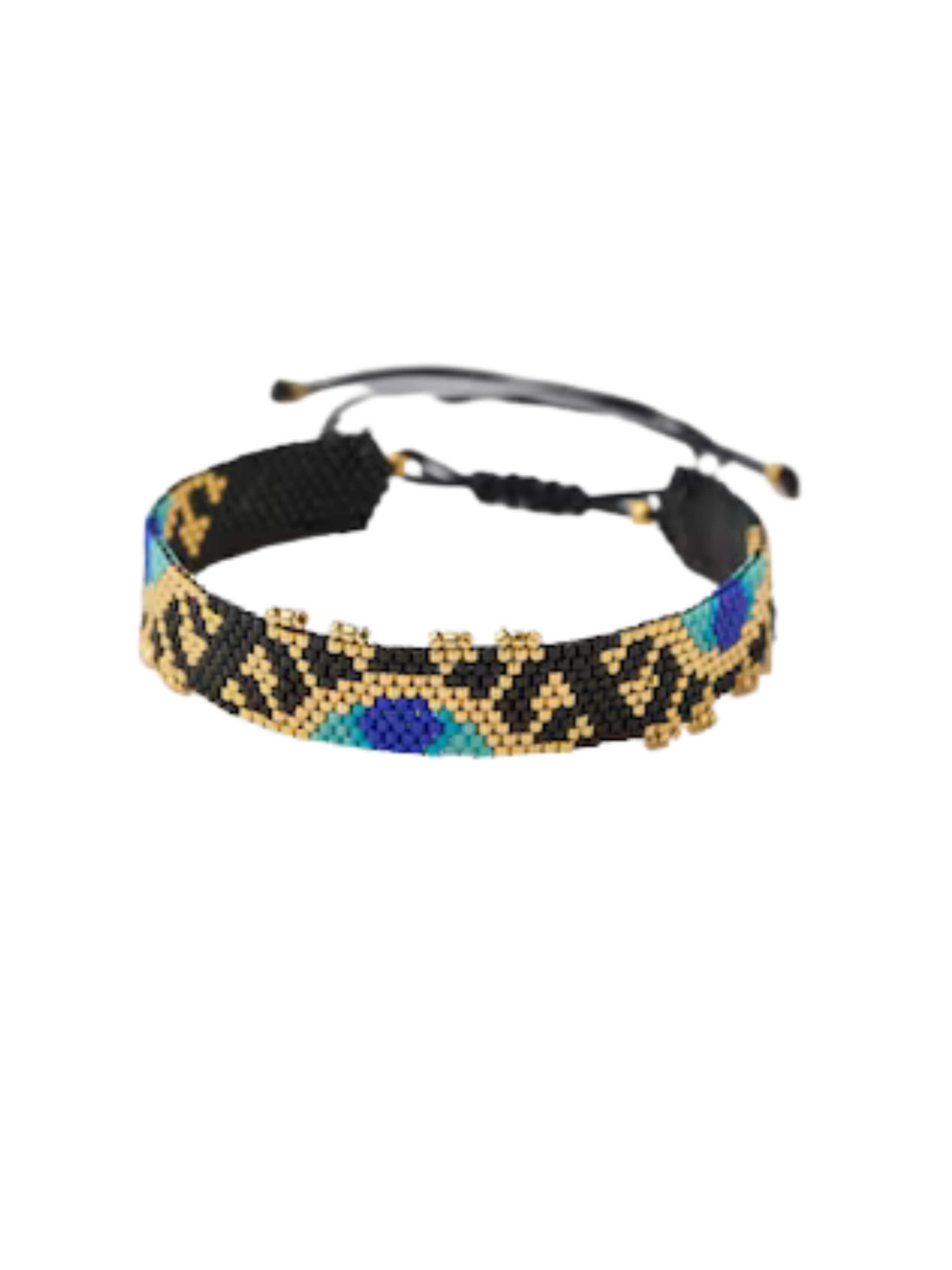 Bracelet 'Mystic Eye Miyuki' THE GEM STORIES JEWELRY en noir : devant