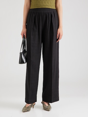 Wide Leg Pantalon à plis 'Julias' Samsøe Samsøe en noir : devant
