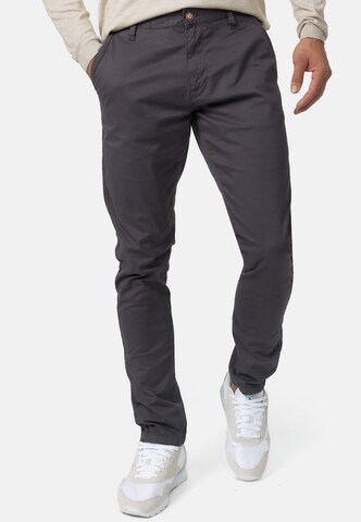 INDICODE JEANS Regular Chinohose  'Cherry' in Grau: Vorderseite