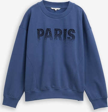 Felpa di TOM TAILOR DENIM in blu: frontale