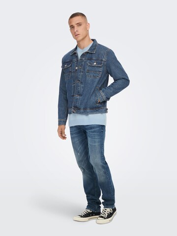 Only & Sons Between-season jacket 'Duke' in Blue