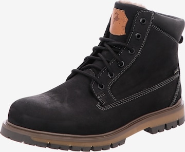 FRETZ MEN Lace-Up Boots 'Fountain' in Black: front