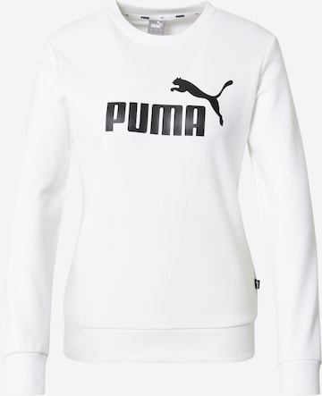 PUMA Athletic Sweatshirt in White: front