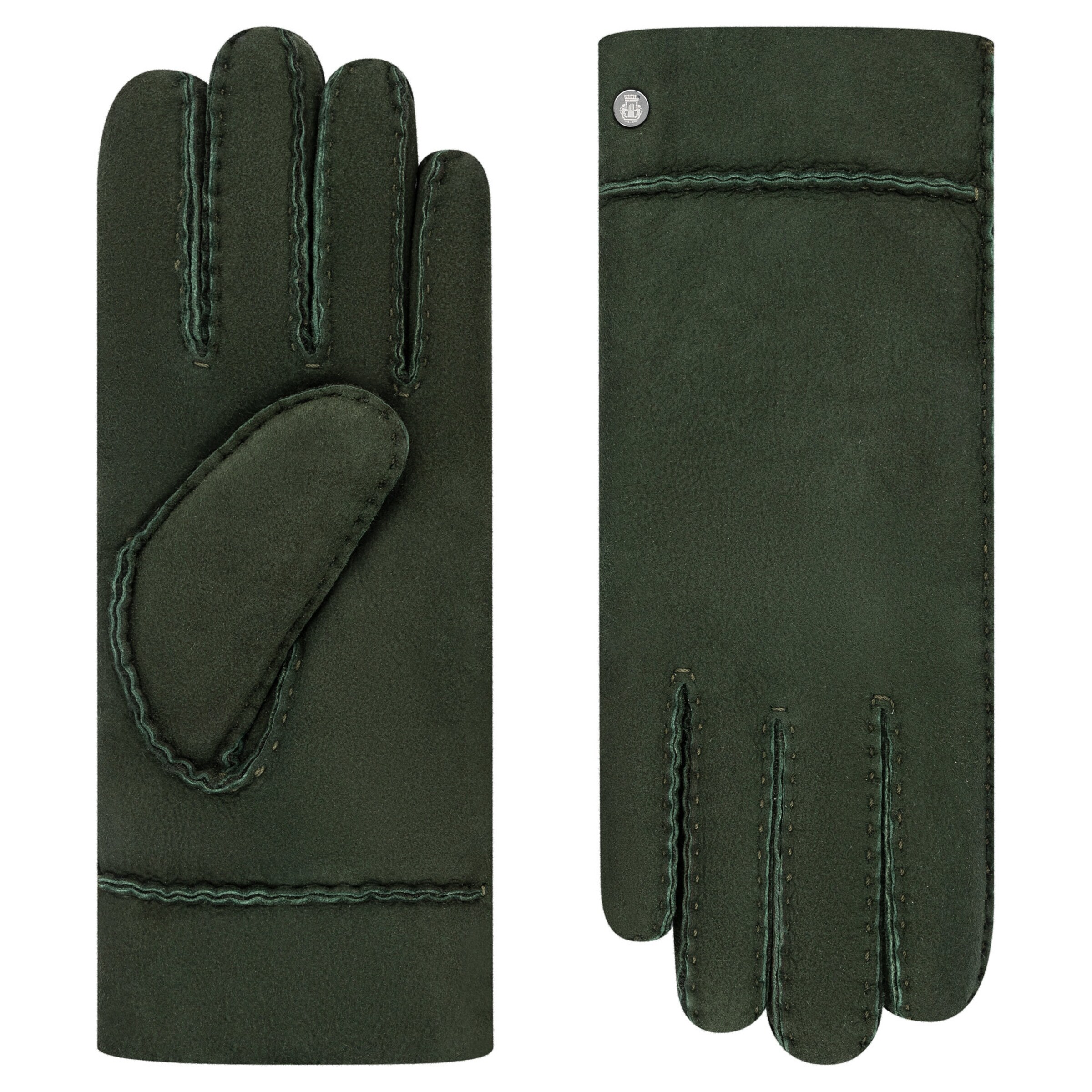 Roeckl Full Finger Gloves 'HELSINKI' in Green: front