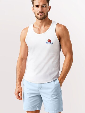 Neverless Shirt 'Strawberry' in White: front