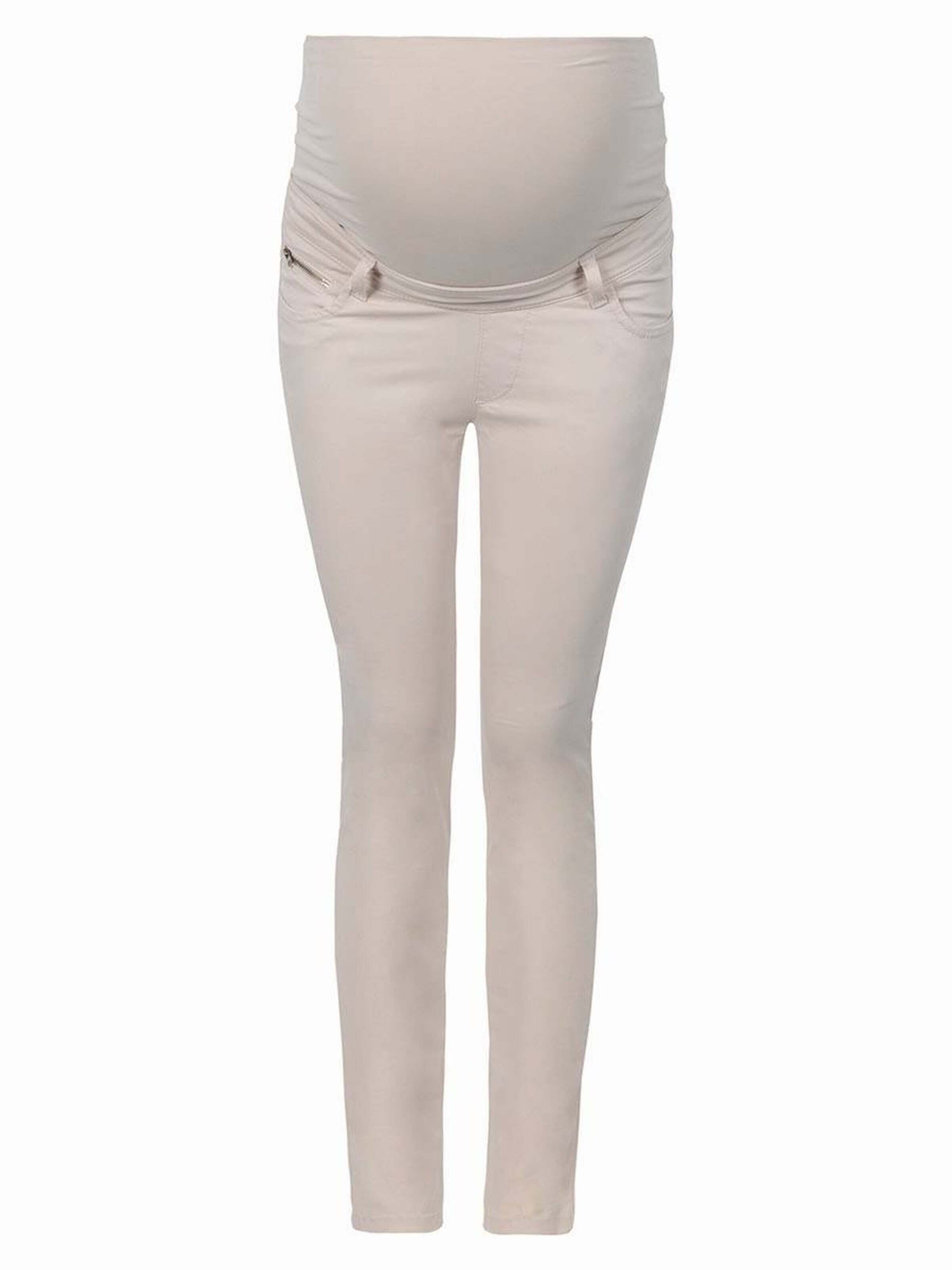 BELLYBUTTON Slim fit Pants 'Schwangerschaftshose aus Stoff mit weichem Bund' in White: front