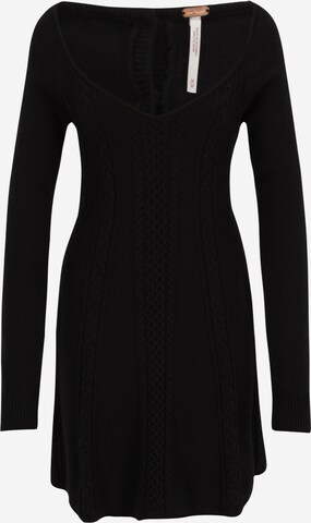 Free People Knitted dress 'SMALL WORLD' in Black: front