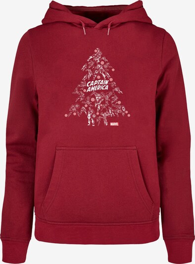 ABSOLUTE CULT Sweatshirt 'Captain America - Christmas Tree' in pfirsich / burgunder / weiß, Produktansicht