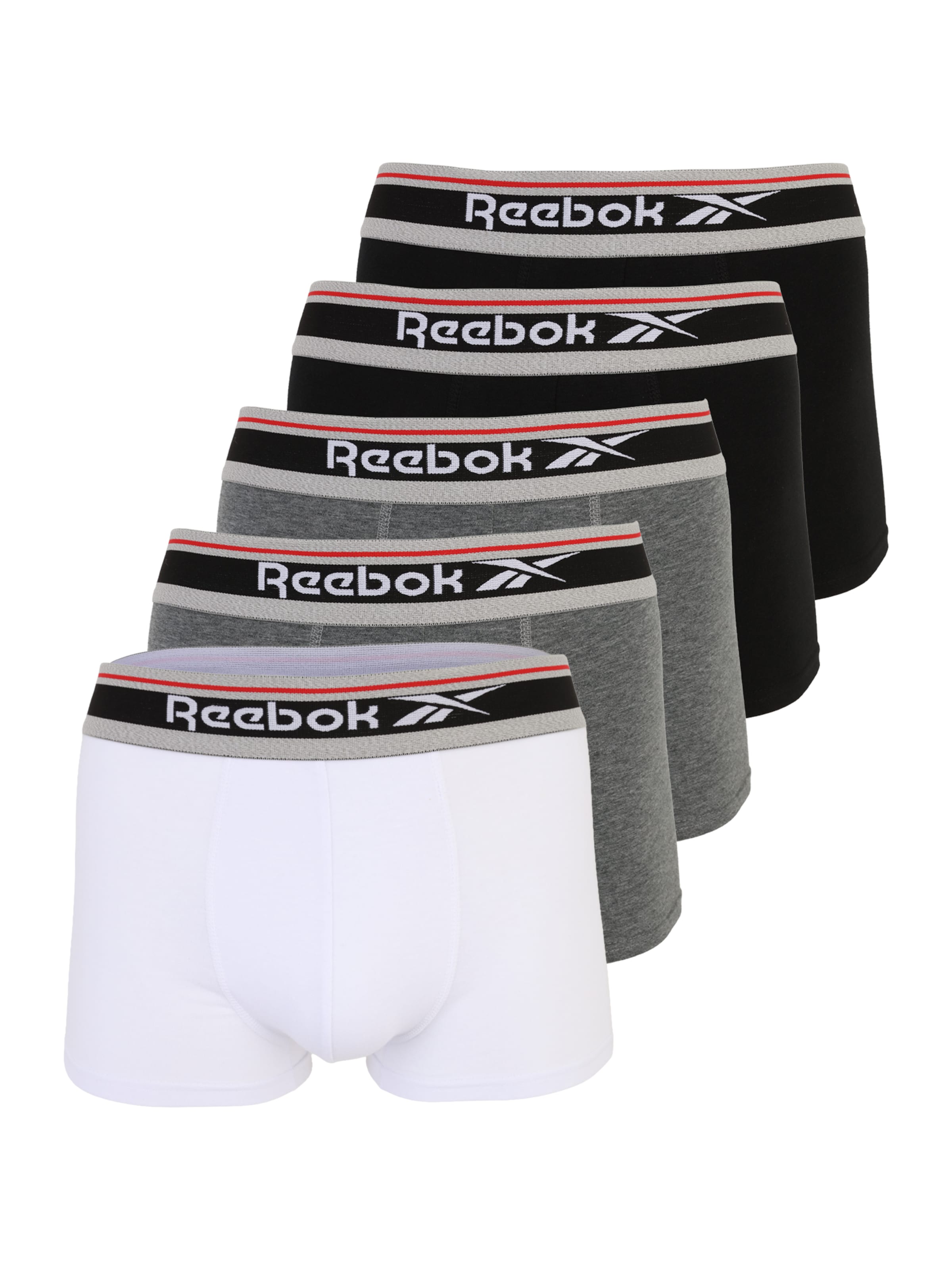 szürke / piros / fekete / fehér Reebok Boxeralsók 'JAY', Termék nézet