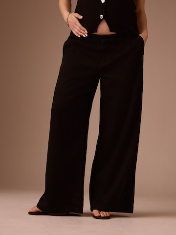 Wide leg Jeans di Next in nero: frontale