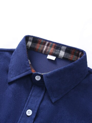 ALLTHEMEN Regular fit Button Up Shirt 'Tupfer' in Blue