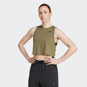 Top sportivo 'Essentials' di ADIDAS PERFORMANCE in verde: frontale