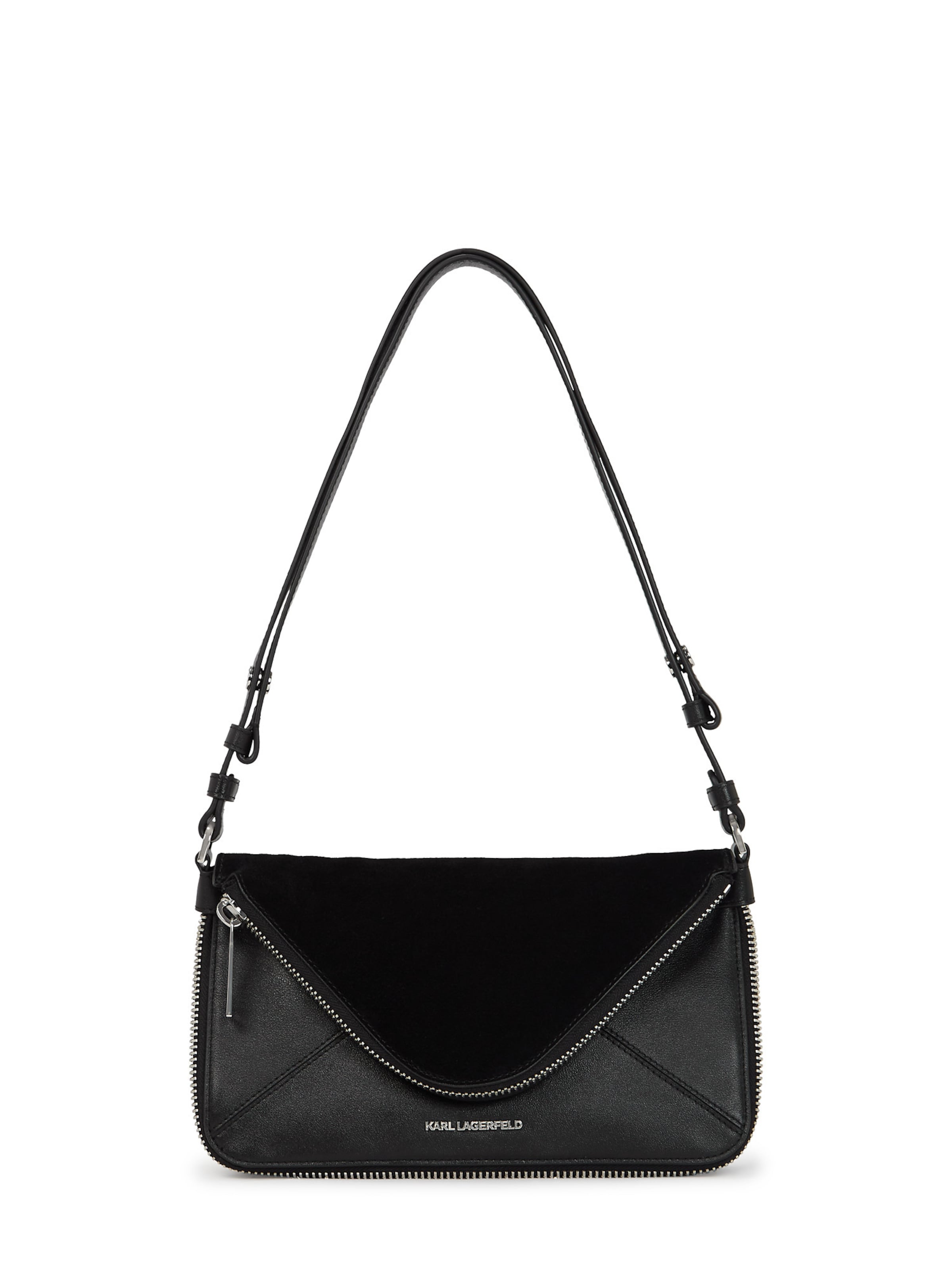 Karl Lagerfeld Чанта за през рамо в черно: отпред