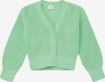 Cardigan s.Oliver en vert : devant