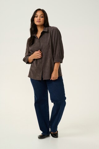 KAFFE CURVE Blus 'Verana' i brun