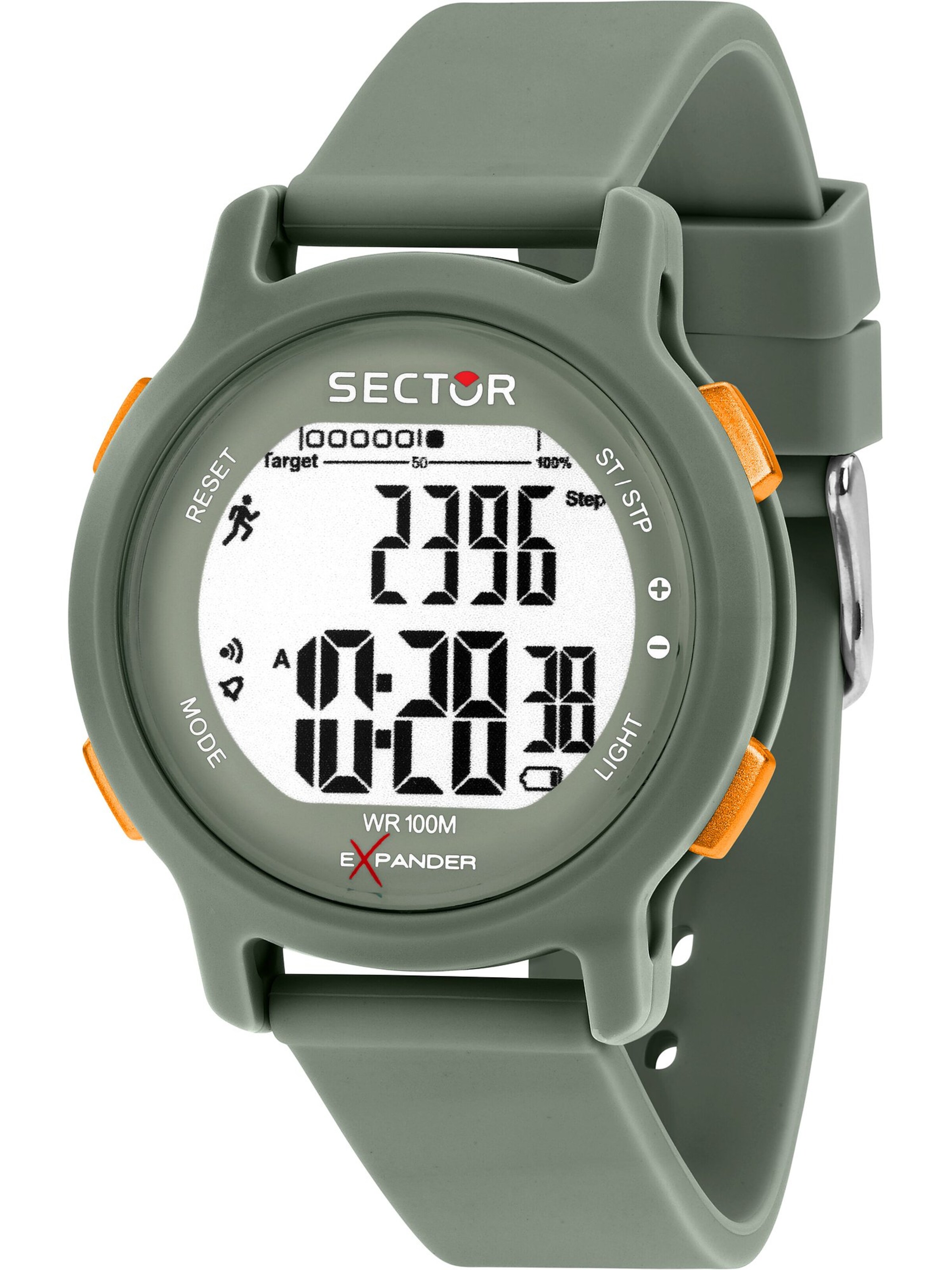 SECTOR Digitaluhr in Grün: Vorderseite