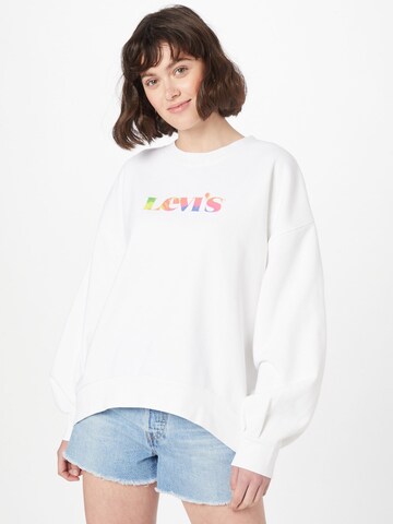 LEVI'S ® Sweatshirt 'Graphic Pai Crew Premium Mv Logo Fill Wh' in Weiß: predná strana