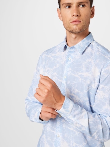 DRYKORN Slim Fit Hemd 'RUBEN' in Blau