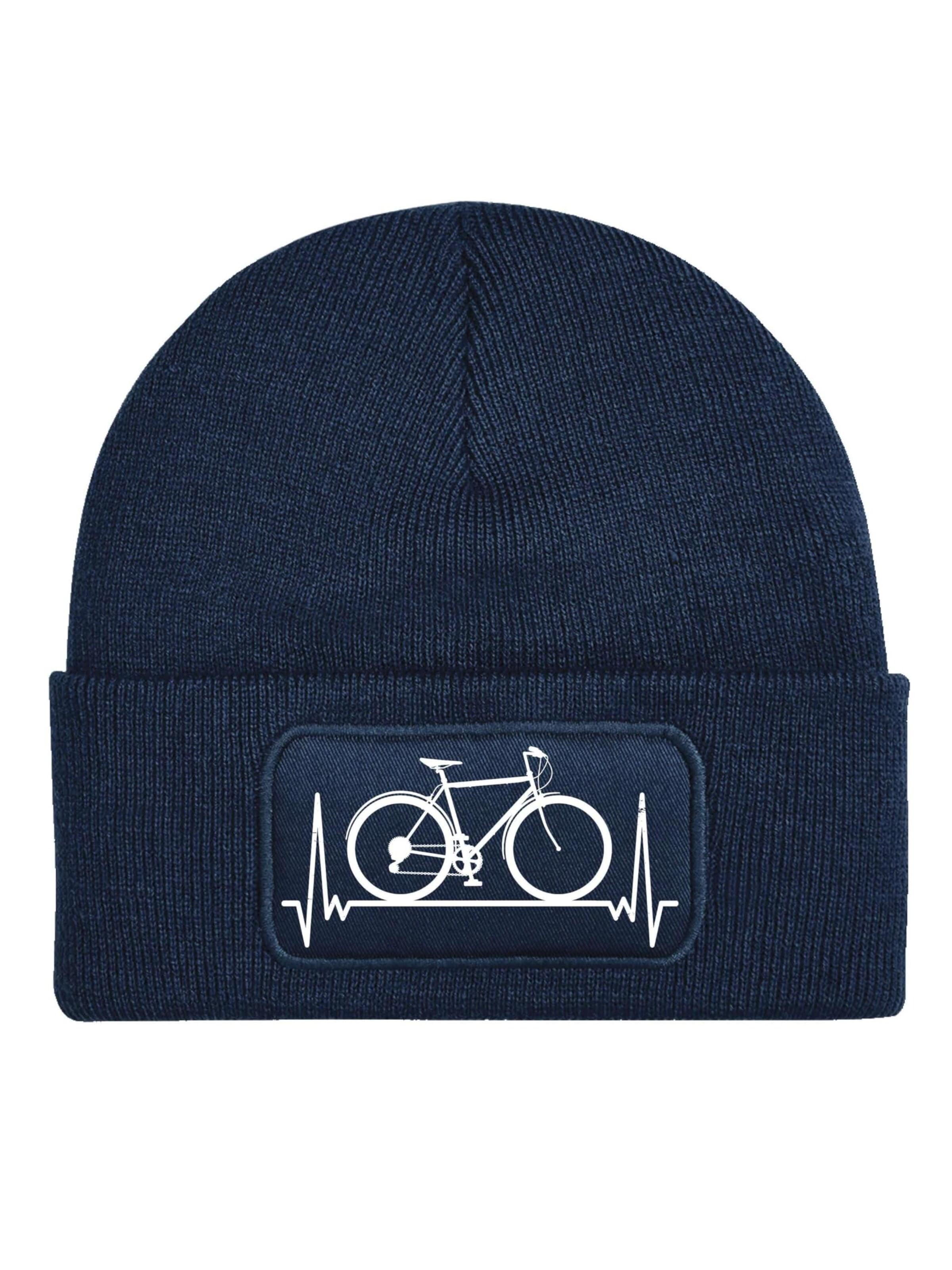 Youth Designz Mütze 'Heartbeat Fahrrad'‌‌‌‌‌‌‌ in Blau: Vorderseite