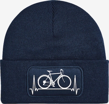 Youth Designz Mütze 'Heartbeat Fahrrad' in Blau: Vorderseite